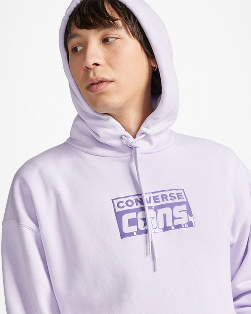 Mikiny S Kapucňou Converse CONS Fleece Pullover Panske Nachový | SK EABI57